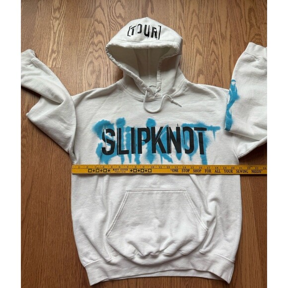 Slipknot Hoodie Sweatshirt Men’s Size Medium 2021‎ Tour White Blue - Picture 3 of 5